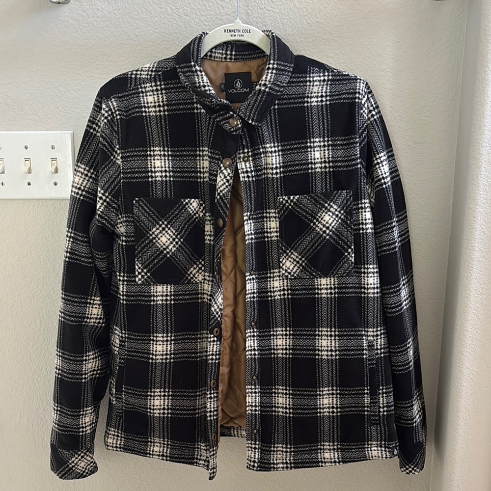 Volcom Lightweight Shirt Jacket in Classic Black